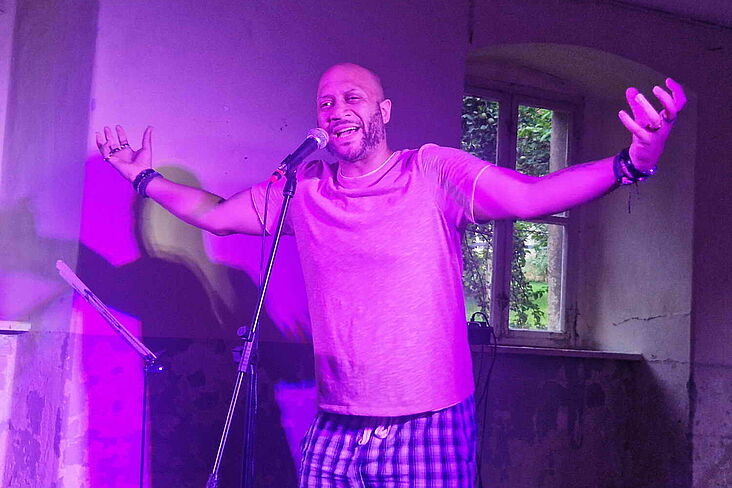 Künstler beim Petry Slam "Spoken Word meets Lausitz"