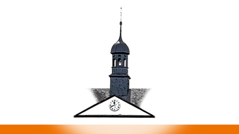 Dachreiter des Ebersdorfer Kirchensaales mit Link zur Brüdergemeine Ebersdorf