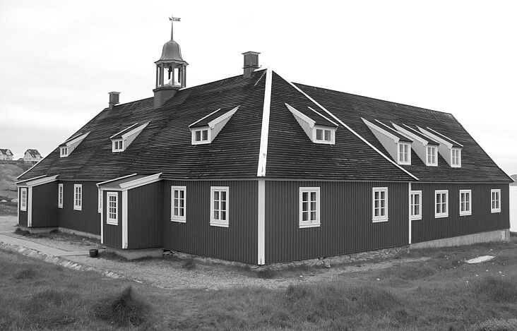 Ansicht des Kirchensaales in Nuuk (Neuherrnhut)