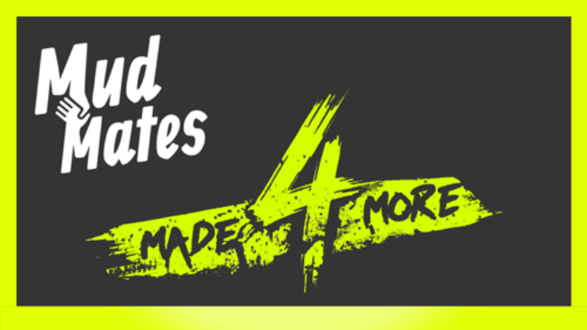 Logo MudMates mit Schriftzug "Made4More"