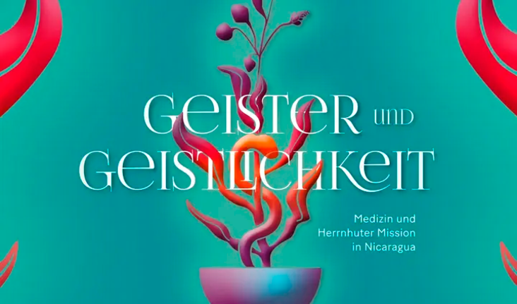 Titelgrafik zur Ausstellung mit dem Schriftzug "Geister und Geistlichkeit"