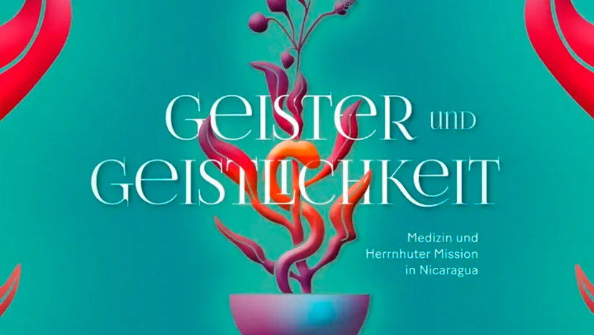 Titelgrafik zur Ausstellung mit dem Schriftzug "Geister und Geistlichkeit"