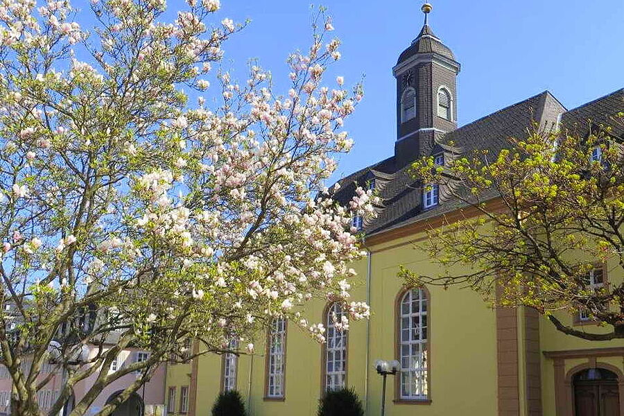 Außenansicht des Kirchensaales in Neuwied