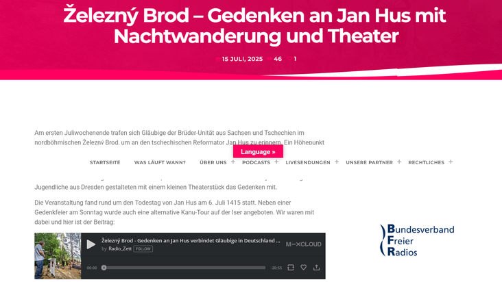 Link zum Feature auf Radio Zett