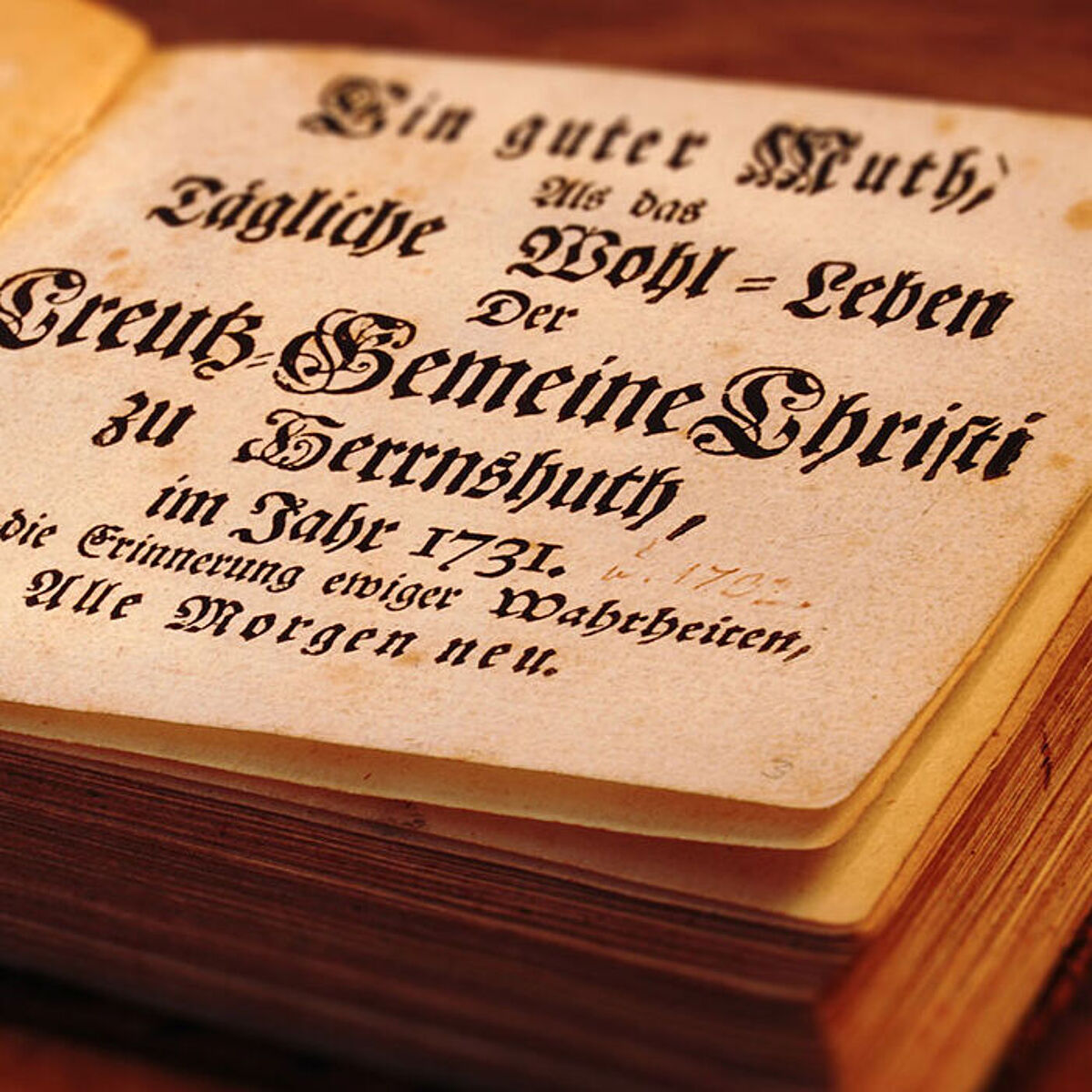 erstes gedrucktes Losungsbuch aus dem Jahr 1731