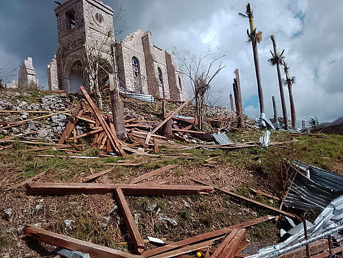 Ruine der Carmel Moravian Church