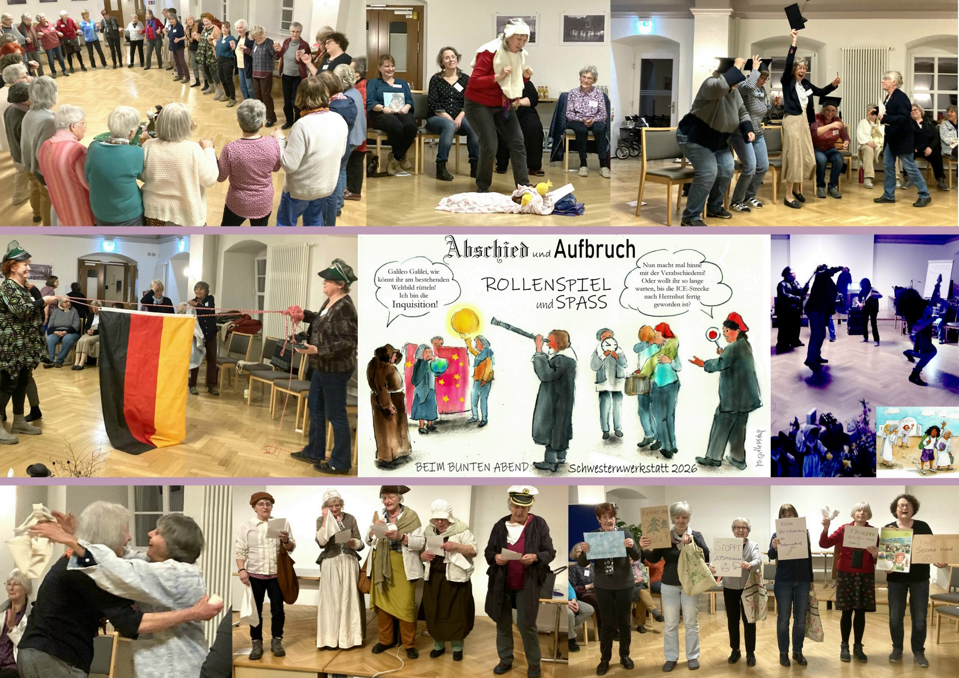 Bildercollage des Bunten Abends